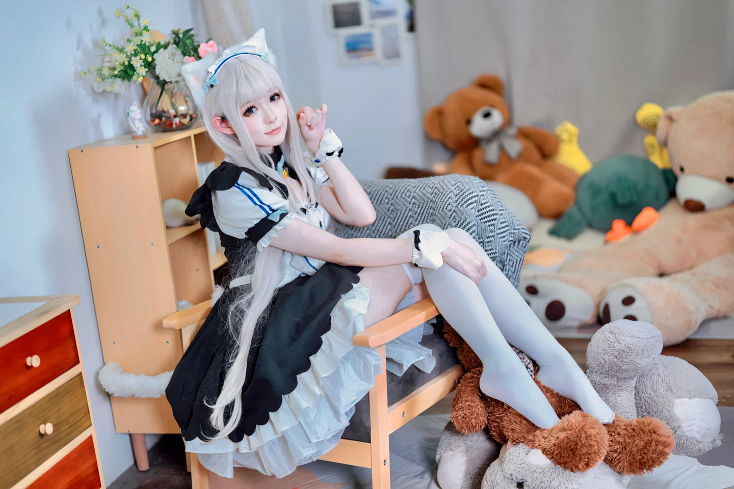 「茶教授」猫耳女仆 [18P] icoser.la (001).webp